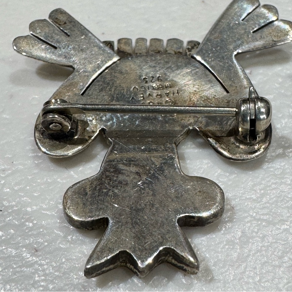 Anne & Jane Harvey Sterling Silver 925 Taxco Mexico Frog Crown Brooch TS-114 - Picture 5 of 6